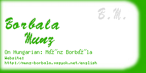 borbala munz business card